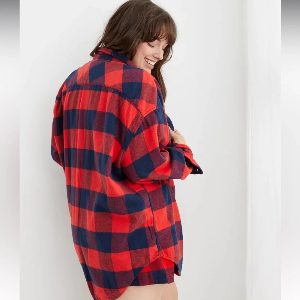 Aerie LumberJane Oversized Flannel Shirt - Picture 5 of 5